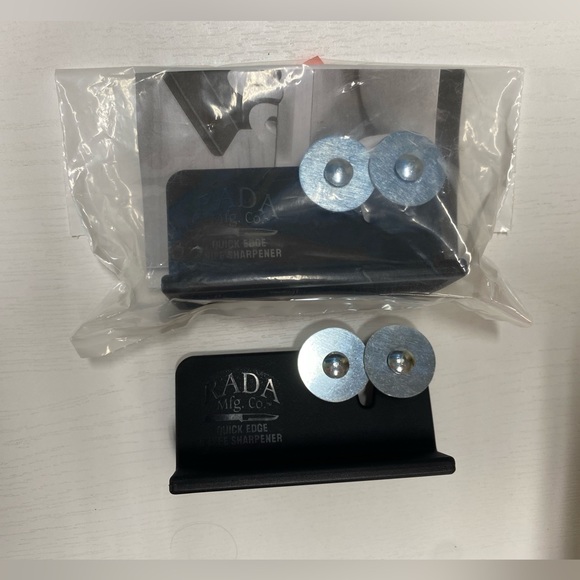 NIB Rada Mfg. Co. Black Stainless Steel Quick Edge Knife Sharpener - Picture 2 of 3